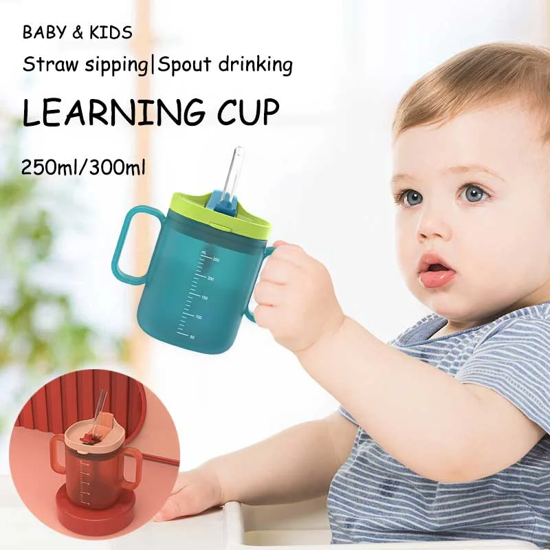 

Baby Training Cup: Graduated 2-in-1 Duckbill & Straw Sippy Cup, Learning Cup For Toddlers