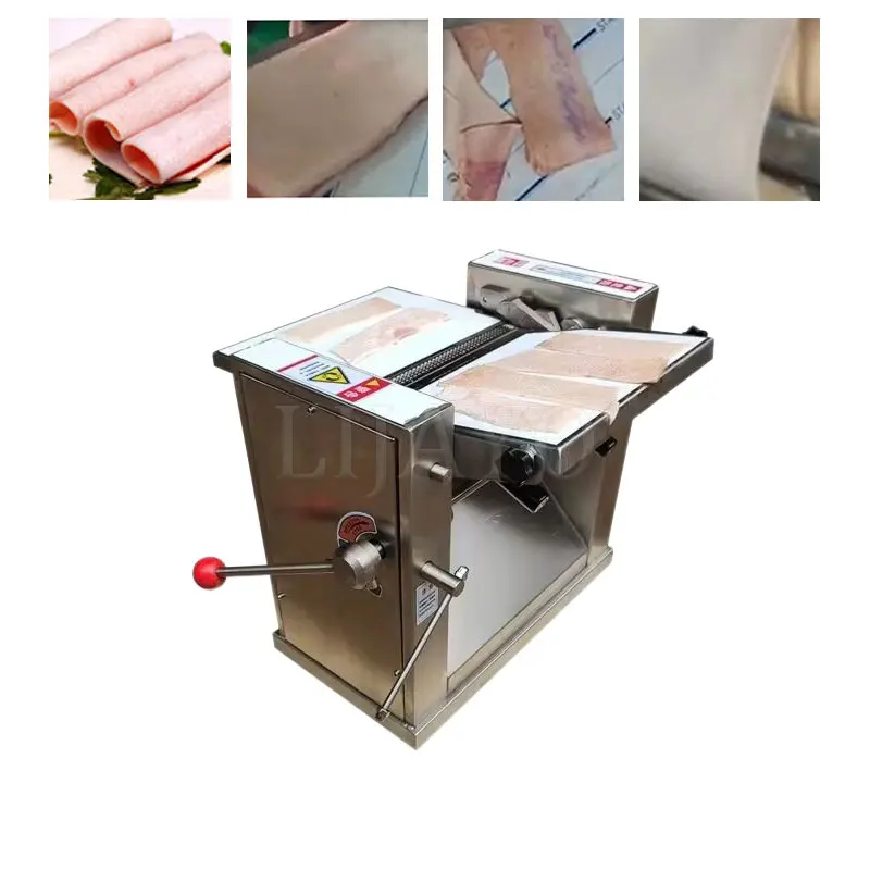 

Electric Stainless Steel Pig Skin Processing Equipment Commercial Pig Meat Pork Skin Removing Separator Cutting Machine