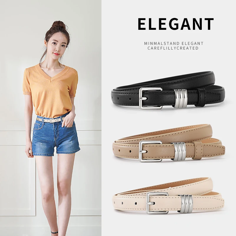 

New Creative Alloy Pin Buckle Women's PU Belt Luxury Trendy Women's Belt Paired With Skirt Sweater Blazer Accessories
