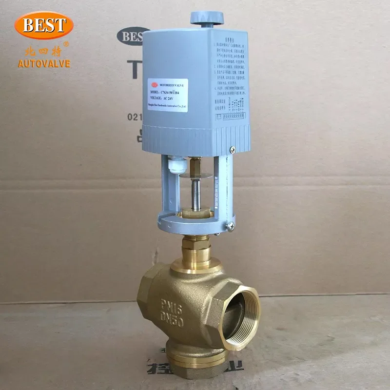C7634-T Cast Brass Series 3/2way Micro Adjusting Electric Valve Regulating Valve