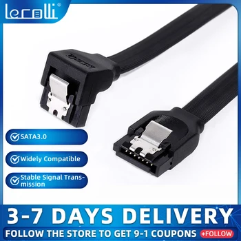 Sata 3.0 고속 안정적인 신호 전송 HDD, SSD 데이터 케이블, 폭넓게 호환되는 강력한 PVC 플랫 케이블, 고품질, 핫