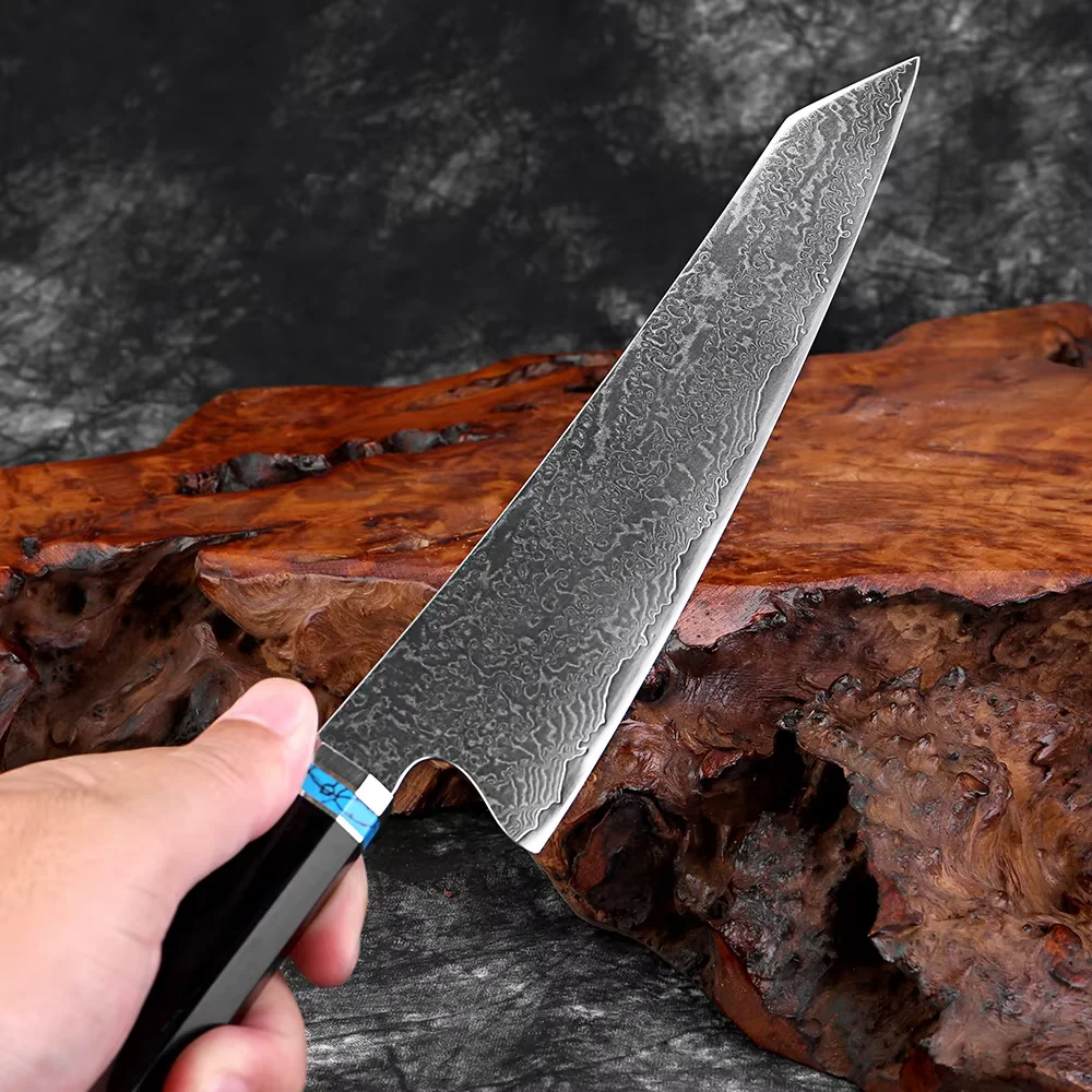 Kiritsuke Knife 67-Layer Damascus Steel 8 Inch Japanese Chef's Knife,Sharp Pro Damascus Kitchen Cooking Knife Octagonal Handle