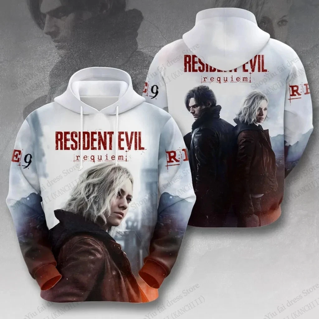 Movie Hoodie Sweatshirt Resident Evil 3d Print Hoodie Men Women Fashion Long Sleeve Tracksuit Men Clothing Hooded Jacket Moletom