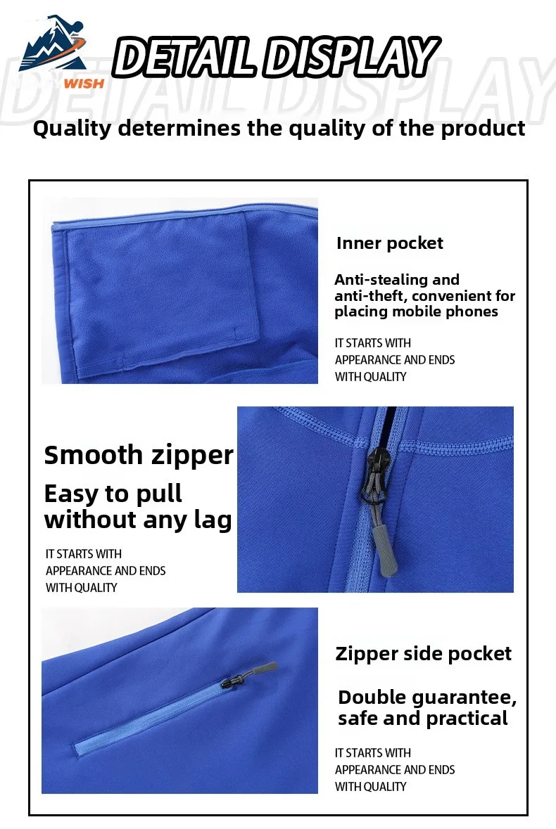 MONEYWISH سترة رياضية 2025 الخريف الشتاء في الهواء الطلق الصوف يندبروف الدافئة الدراجات هوديي الشتاء عادية الرجال التدريب سترة واقية