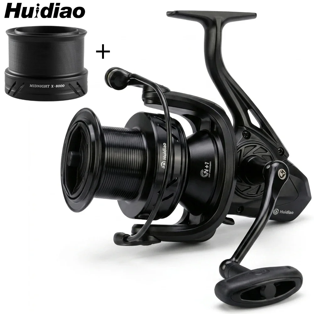 HUIDIAO Big Game Spinnrolle 8000-14000 25kg Max Bremskraft 4+1 Edelstahlkugellager Weitwurf Salzwasser Brandungsangelrolle