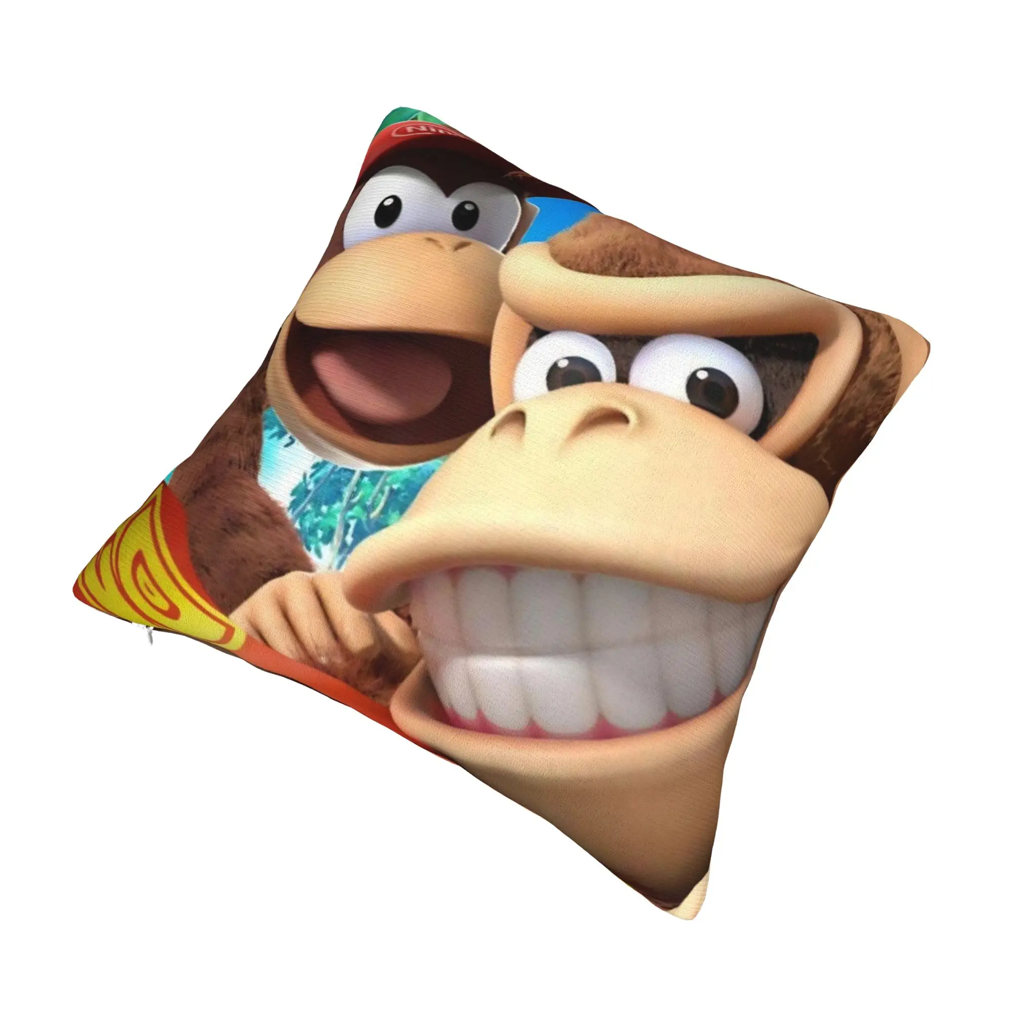 Decorative Pillowcases Donkey Kongs Bananza Games Product Living Room  Pillow Case Cover Square Style Multi-Size