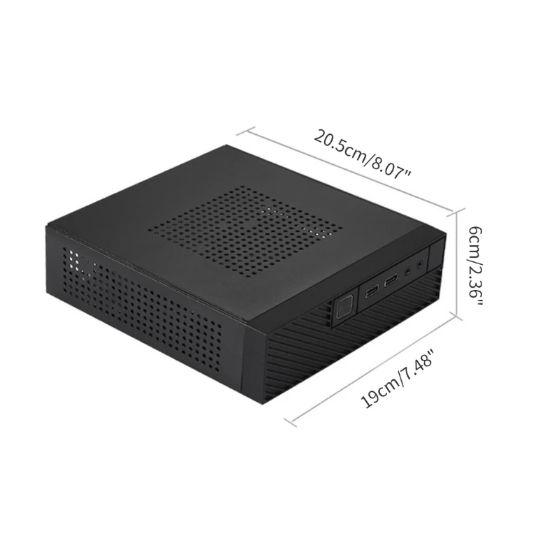 Boîtier HTPC en métal M06 MINI-ITX, châssis d'ordinateur avec support/supports suspendus