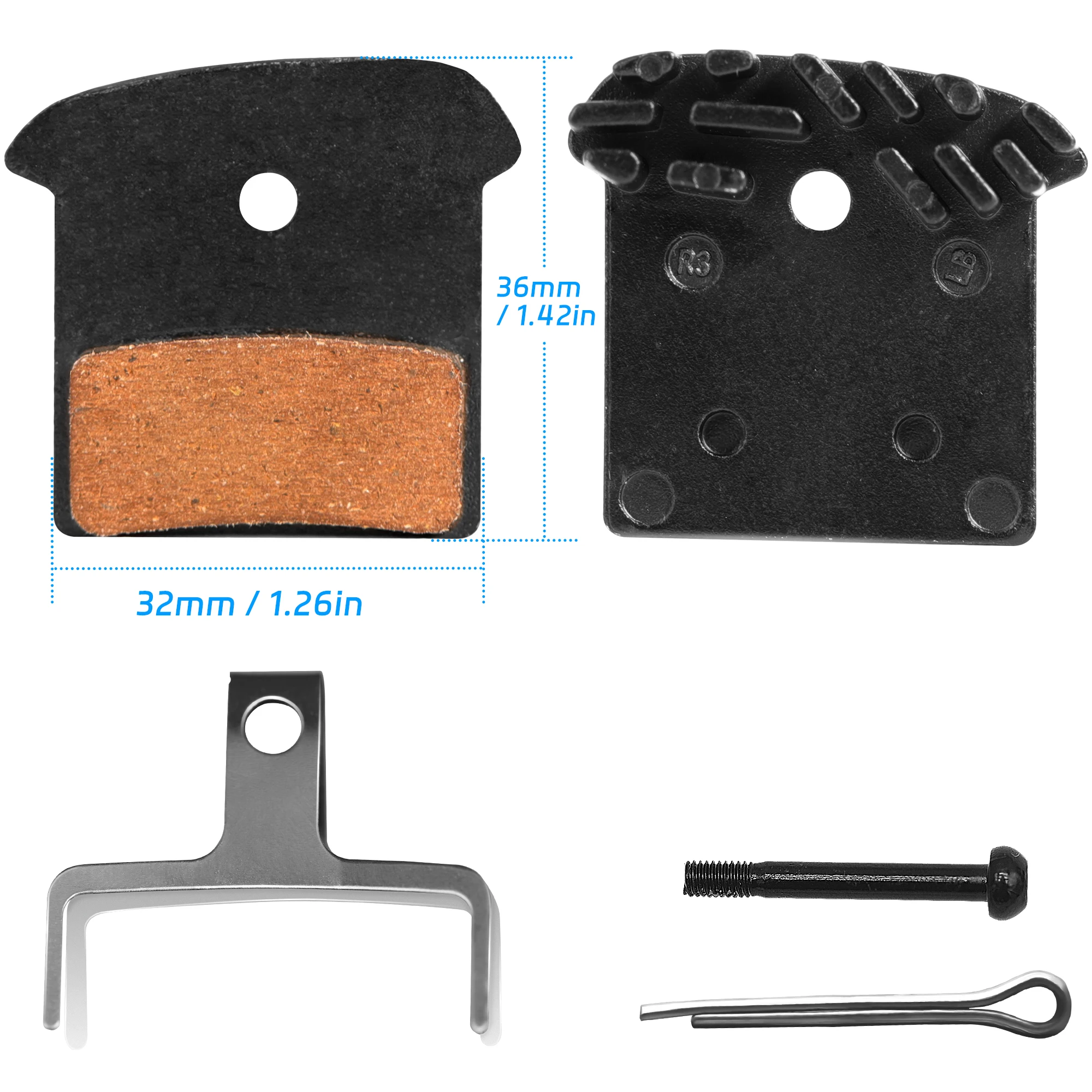 DYISLAND Bike Brake Pads Resin Cooling Disc Brake Pads dissipate heat Brake Pads Compatible SHIMANO Deore Tektro