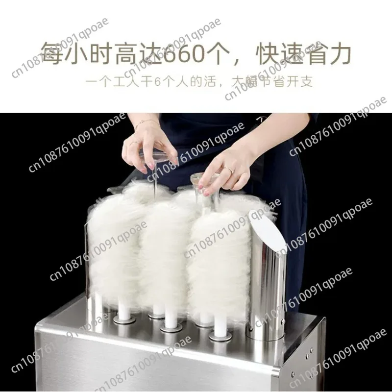 220V Automatic Stainless Steel Cup Washing Machine Glass Polisher Machine for Hotel Bar Use Self-Cleaning Washing Drying Time