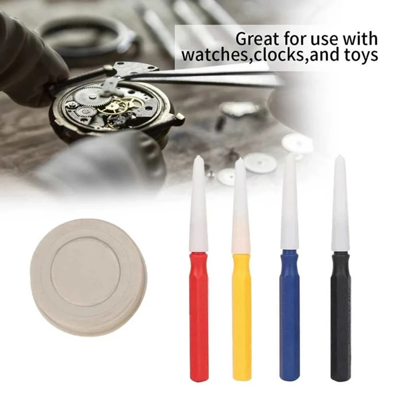 Watch Oiler Set 1 Oil Dish + 4 Dispensing Oil Pen Kit Plastic Watch Oiler Tool Watchmaker Watch Repair Maintenance Tool