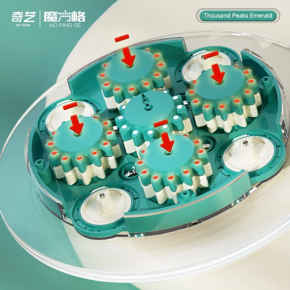 QiYi Clock Emerald Limited Edition Magnetic 2025 Magic Speed ​​Cube ของขวัญของเล่นเพื่อการศึกษา
