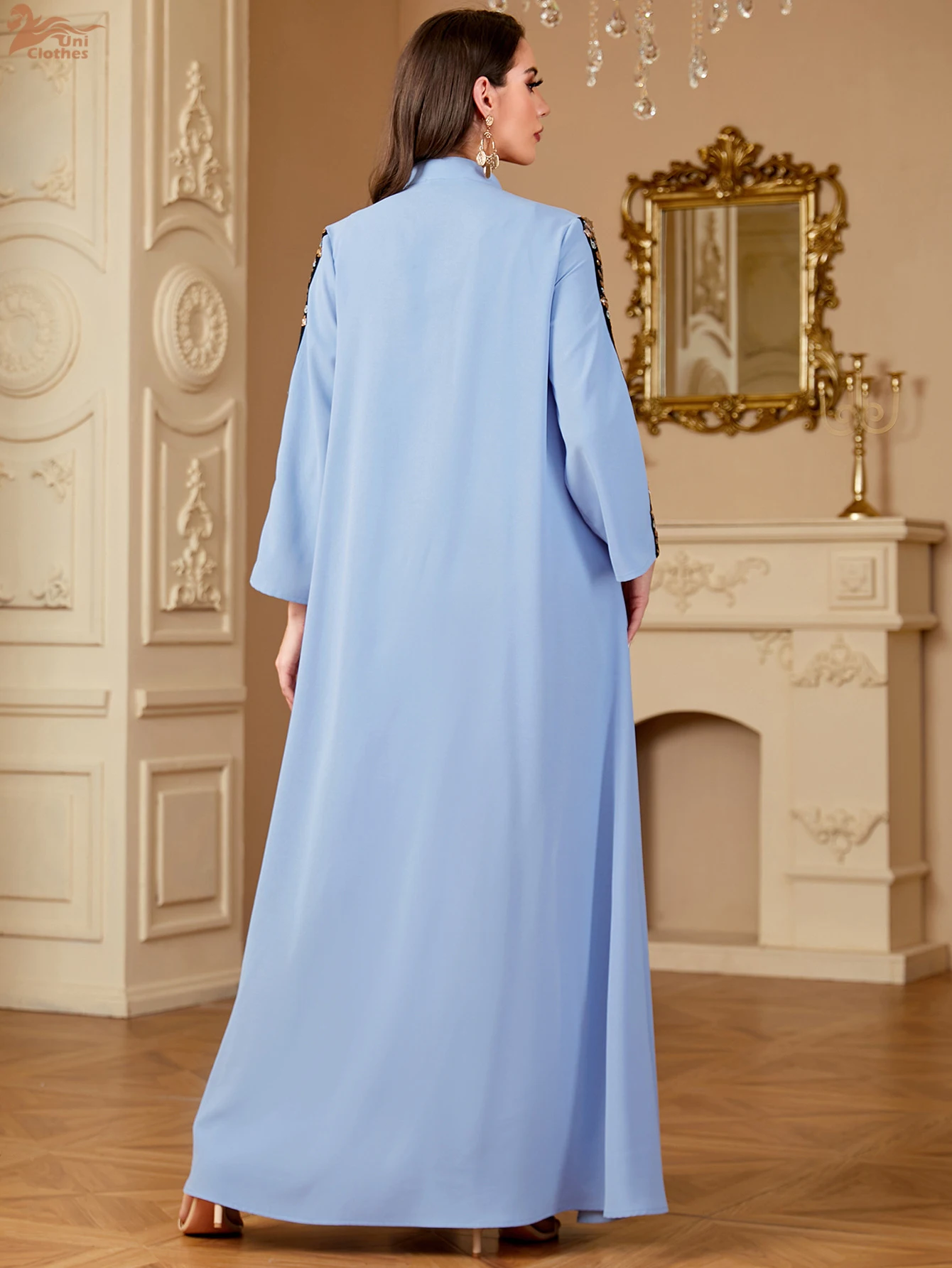 Ramadan Dubai haft w paski długie abaje muzułmańskie eleganckie kobiety suknia wieczorowa marokański Casual luźna Kebaya