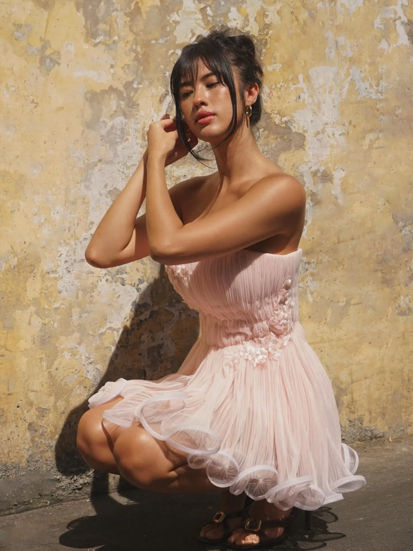 우아하고 로맨틱한 여성용 스트랩리스 미니 드레스, 플로럴 레이스 자수 핑크 누드 보헤미안 여름 파티 드레스, 2026년 핫세일