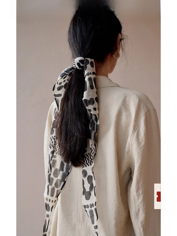 ltyp-travel-original-tussah-silk-artistic-print-scarf-literary-hair-tying-long-strip-small-drifting-belt-for-women-summer