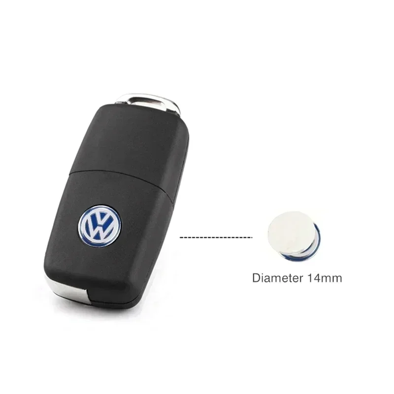 5/10PCS Car Remote Key Sticker Aluminum Emblem Decoration Decal For VW GTI Polo Golf Passat Tiguan Arteon Touareg Taigo Caddy Je