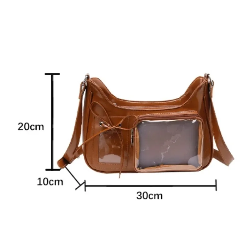 جديد Y2k اليابانية Harajuku حقيبة كتف المرأة شفافة Ita حقيبة الفتيات مدرسة حقائب كروسبودي للنساء الإناث مصمم حقائب اليد #5