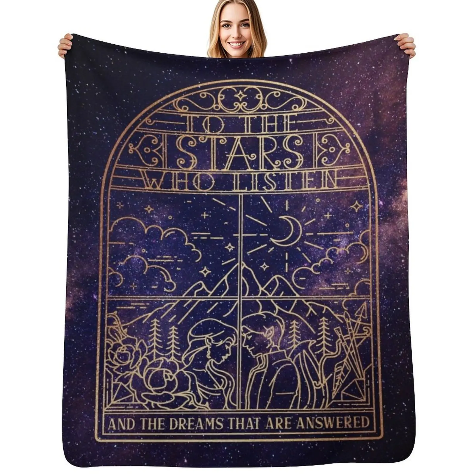 

To the stars who listen and the dreams that are answered Throw Blanket Kid'S Giant Sofa blankets and throws Bed Blankets
