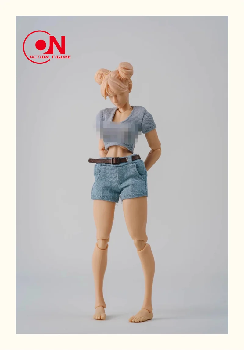 女性用タイトデニムショーツ,スケール1:12,6インチ,ロマンキー兵士の服,アクションフィギュア,ボディドール,在庫あり