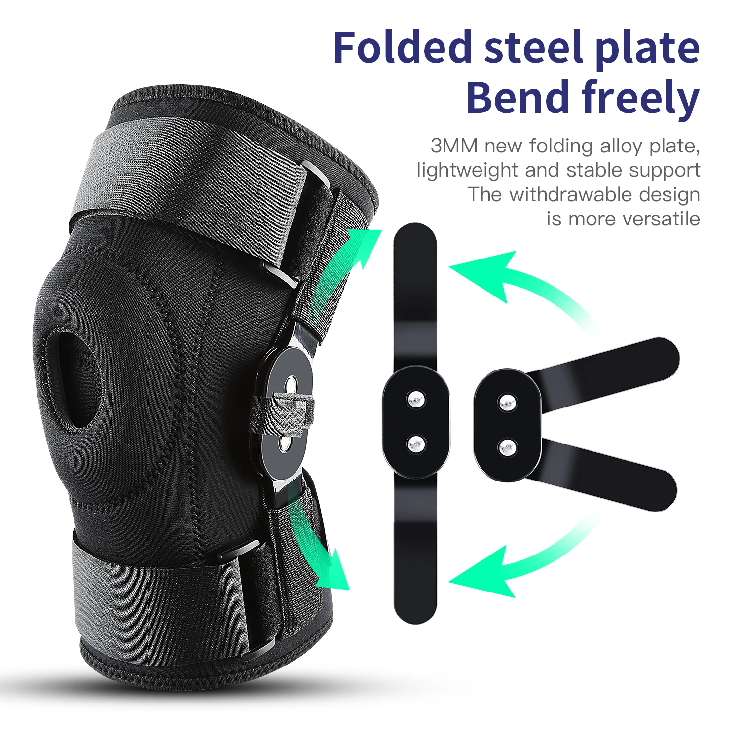 Hinged Knee Brace for Knee Pain Knee Support with Side Stabilizers Joint Pain Relief Arthritis Meniscus Tear