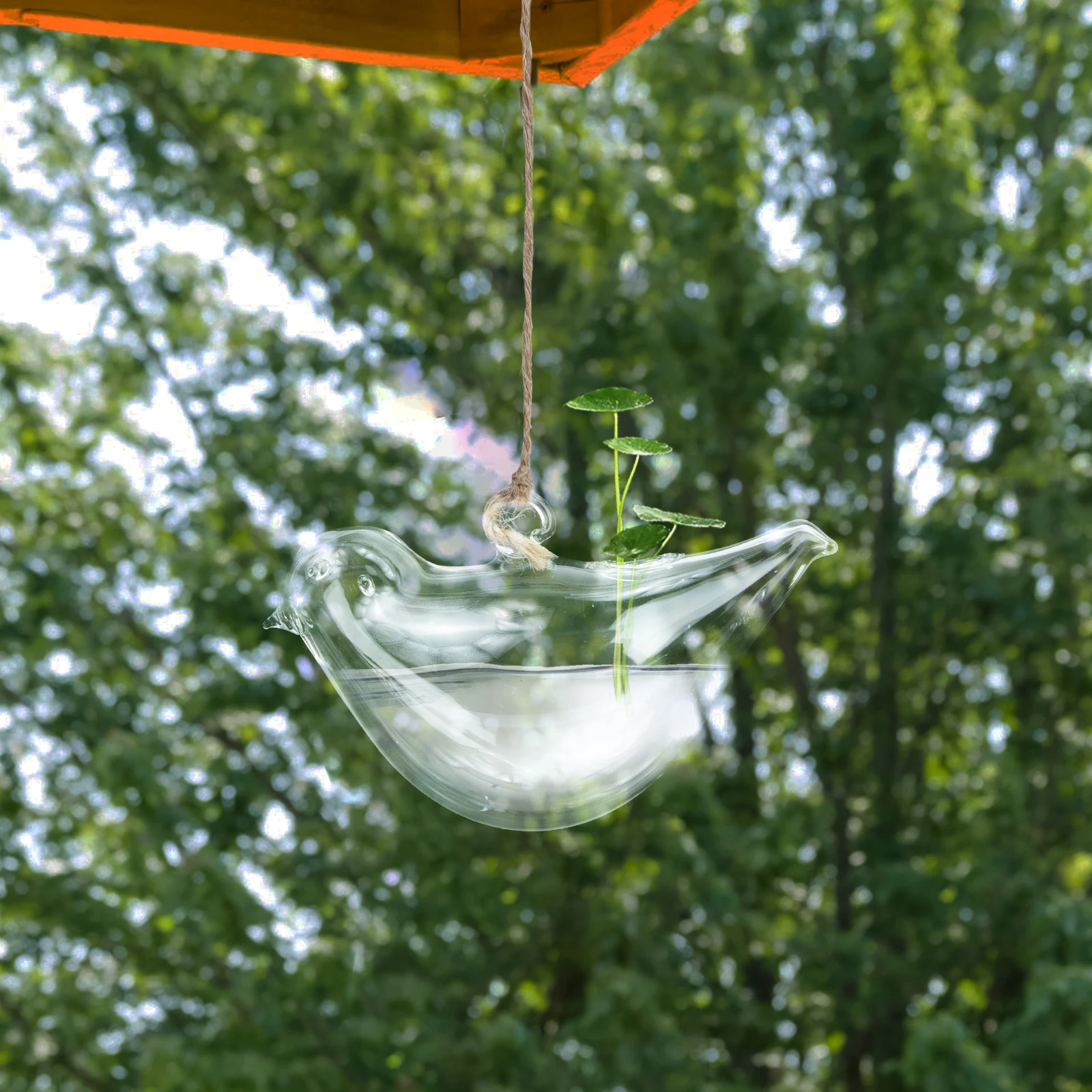 

Hanging Glass Flower Vase Bird Shape Clear DIY Micro Landscape Home Decor 120ml Hydroponic Hanging Vase Home Decor