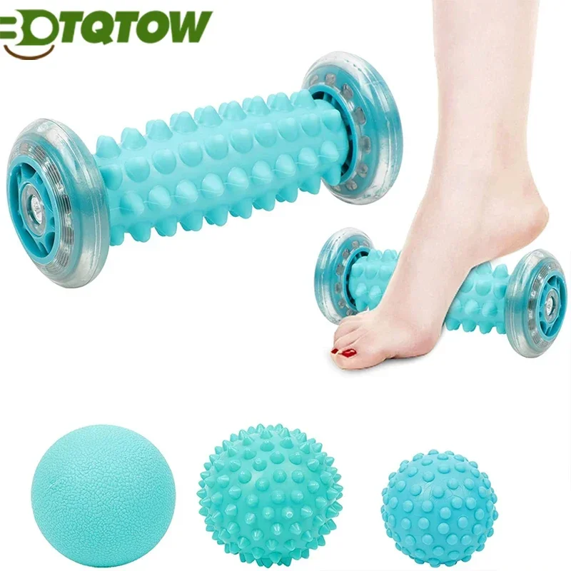 

BTQTOW Foot Massage Roller & Spiky Ball Therapy Set,Manual Foot Massager for Plantar Fasciitis,Trigger Point Therapy,Muscle Pain