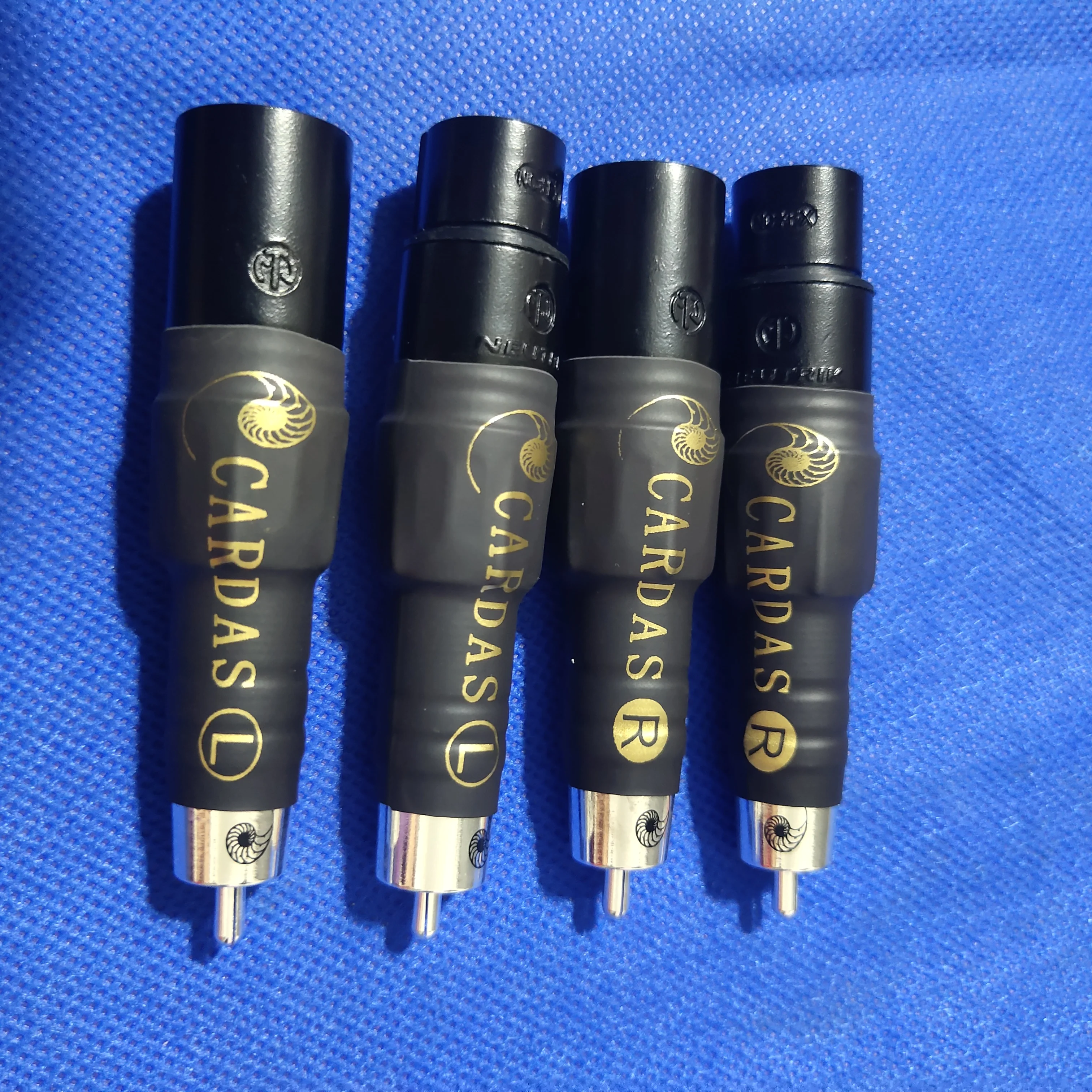 2pcs/lot Original non-copy Cardas top Quality XLR male/female to RCA male Socket Adapter HIFI Audio connector made in USA