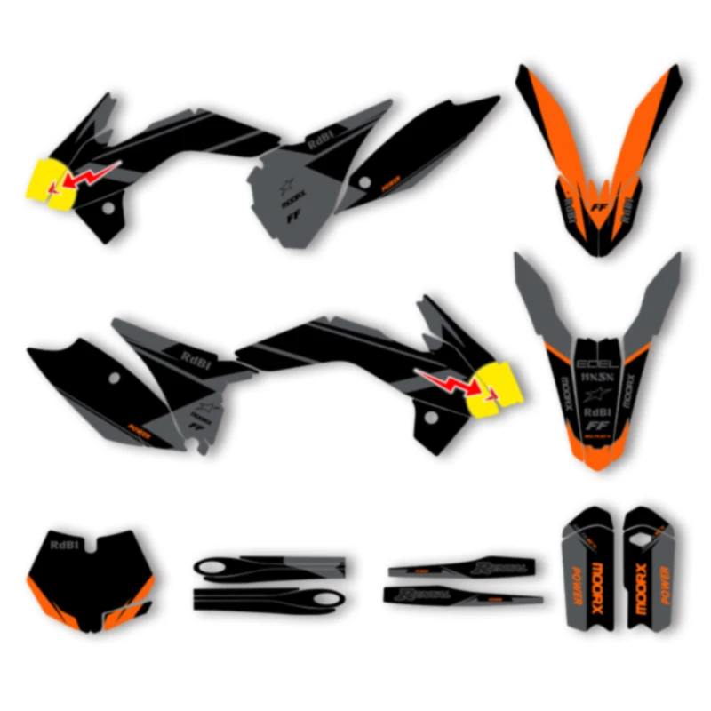 

Powerzone For KTM SX85 2013-2014 2015-2017 Custom Motorcycle Background Decals Stickers Kits Number Name Custom