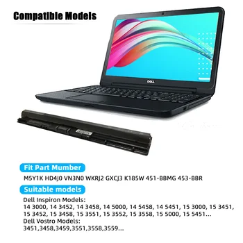 Baterie SKOWER 40Wh M5Y1K pro Dell Inspiron 14 3000 3451 3452 3458 3551 3558 3567 15 5000 5555 5558 5559 5759 Vostro 3488 355 8 nejlepší prodej Baterie pro Dell Inspiron 5559 - №3