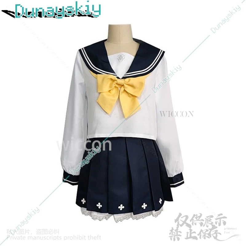 Anime Game Blue Archive Cosplay Ajitani Hifumi Vrouw Meisjes Jk Schooluniform Jurk Lolita Pruiken Voor Halloween Party Aangepast