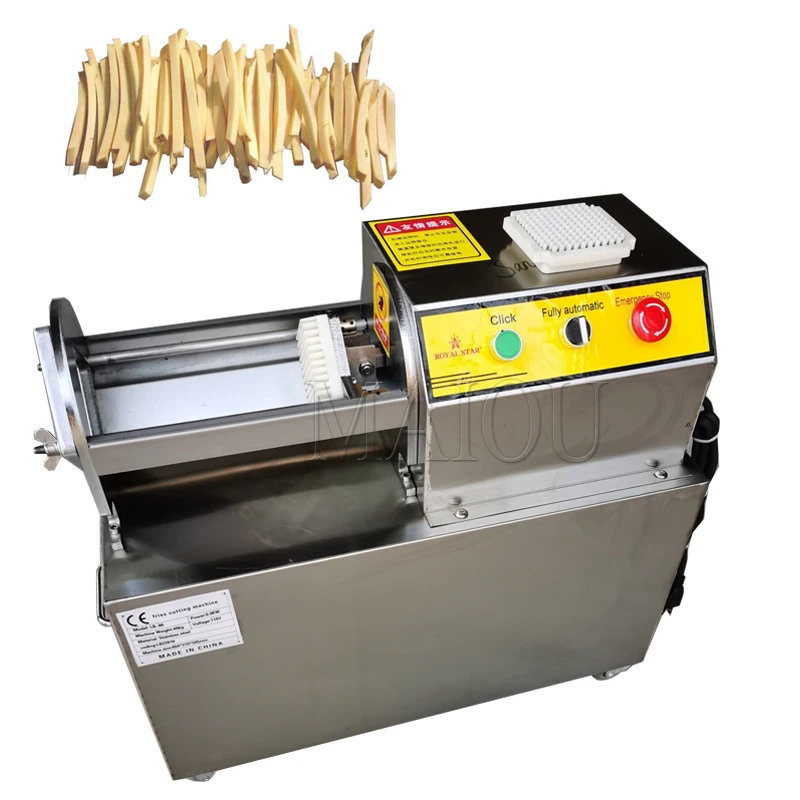 

French Fries Cutter Machine Commercial Electric Food Processing Equipment Small Vegetable Fruit Cut Strip Machine 900W