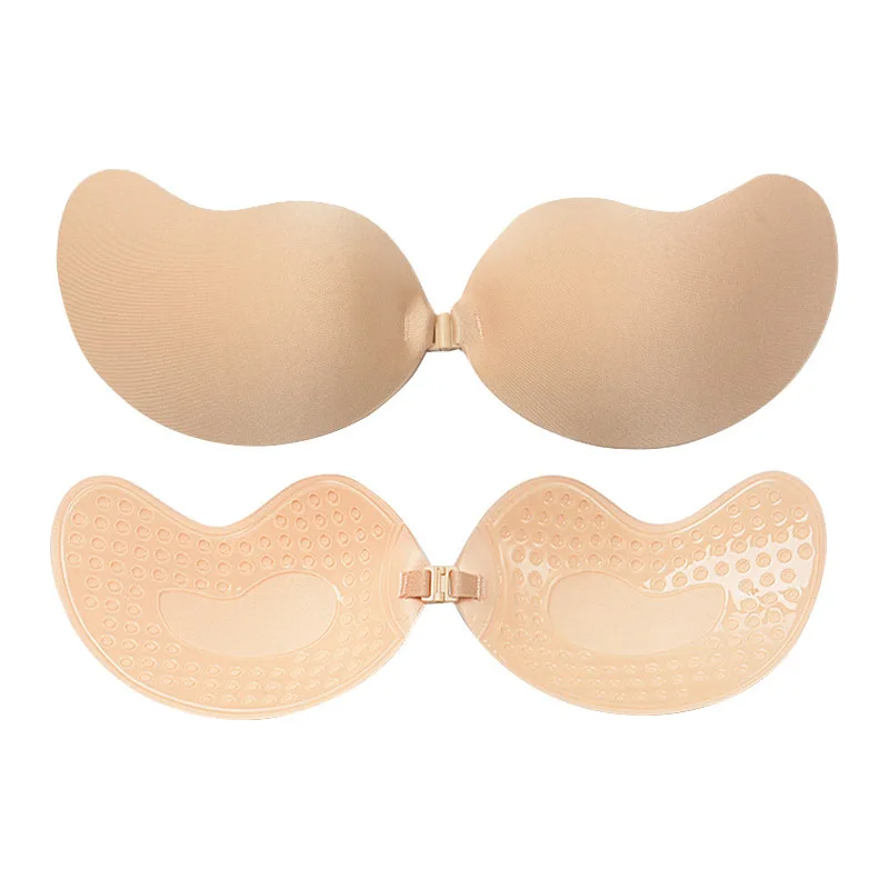 Adesivos de peito de silicone sem alças levantar sutiã nu feminino reutilizável push up adesivo pastoso sutiãs capa de mamilo lingerie estofamento