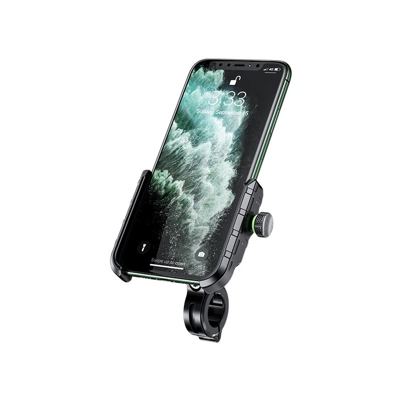 Keultraviolet-Support de téléphone portable en alliage d'aluminium noir, miroir de guidon de vélo et de moto