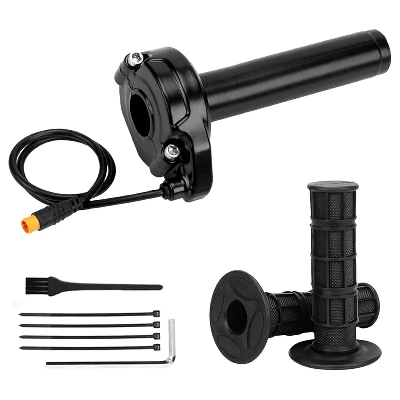AliExpress NONE Ebike Full Twist Throttle For Macfox& For Happyrun Freego Heybike, 3-Pin Surron Style Throttle Grip Kit Electric Dirt Bike
