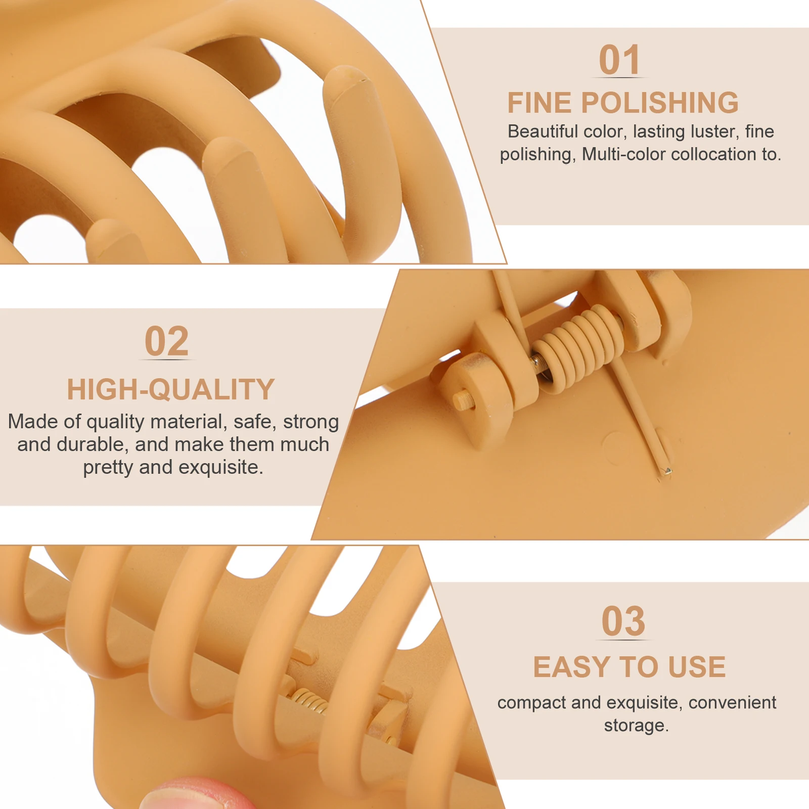 

6pcs Claw Clips Firm Jaw Clasp Teeth Design For Thick Thin Hair Durable Hair Claw Barrette For Women Girls Chic Elegant Ponytail