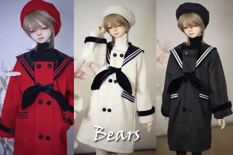 

BJD Doll Clothes Doll Coat Navy Collar Coat Painting Style Coat For 1/3 1/4 BJD SD DD MSD MDD SD13 SD17 POPO68 Uncle SSDF Doll