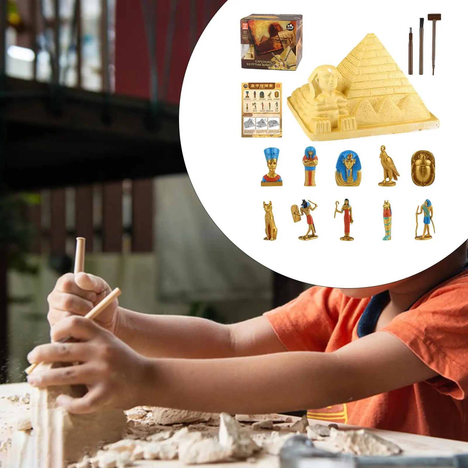 Piramide egiziana scavo scavo giocattolo forniture per l'aula per bambini