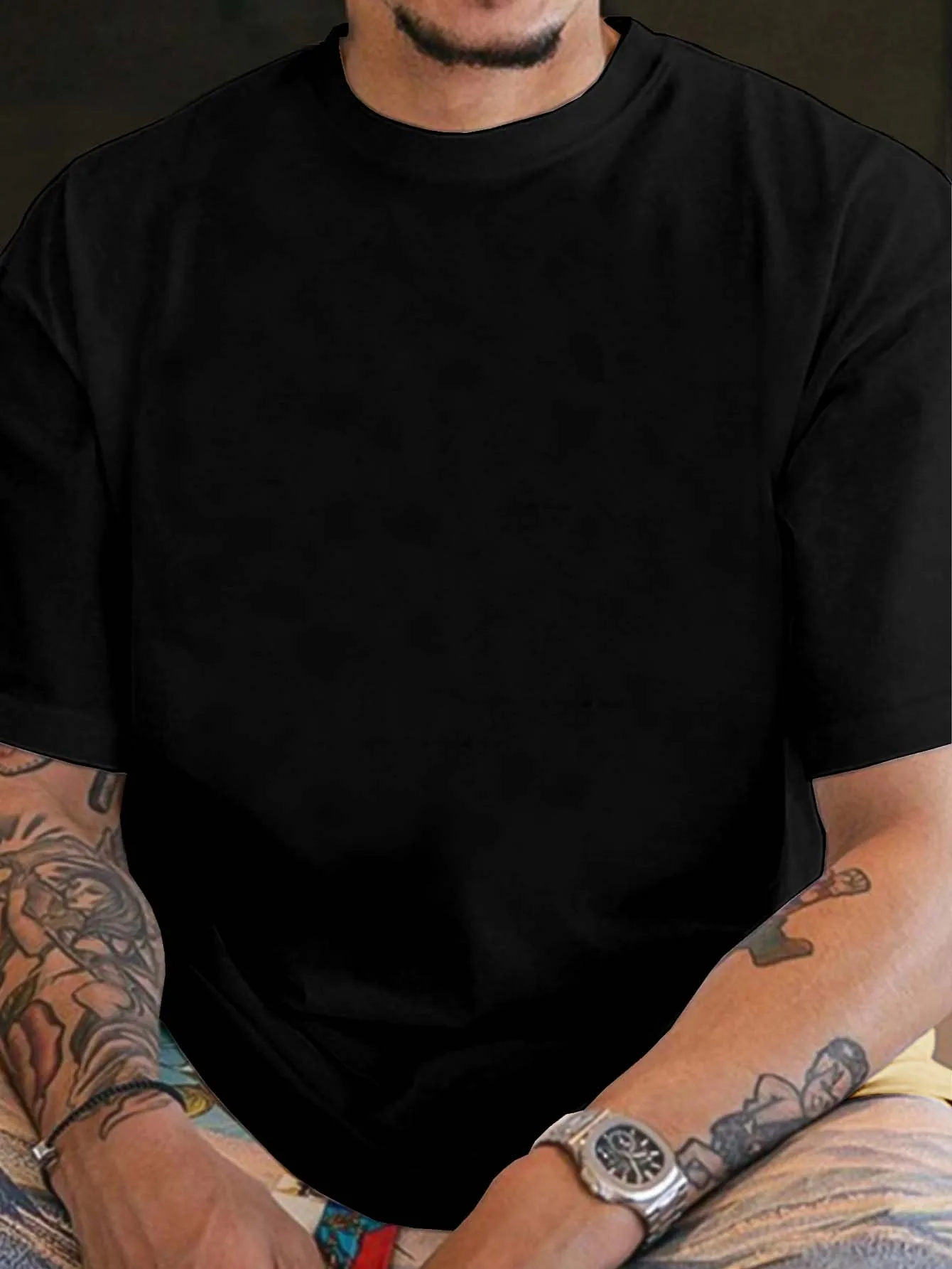 Men's God Birth Angel King Graphic T-Shirt Oversized Casual Streetwear Short Sleeve Tee