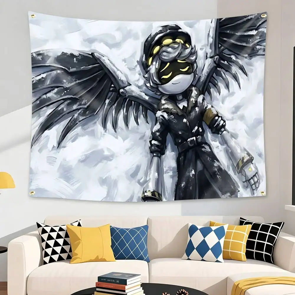 Uzi-MD Cartoon M-Murder Drones Flag Tapestry Banner for Bedroom Living Room Outdoor Camping Custom Supported 5