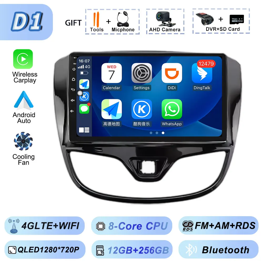 Bluetooth Dsp Fan Autoradio voor Opel Karl VinFast Fadil 2017-2020 Multimedia WiFi Android Auto GPS Navigatie Draadloze Carplay