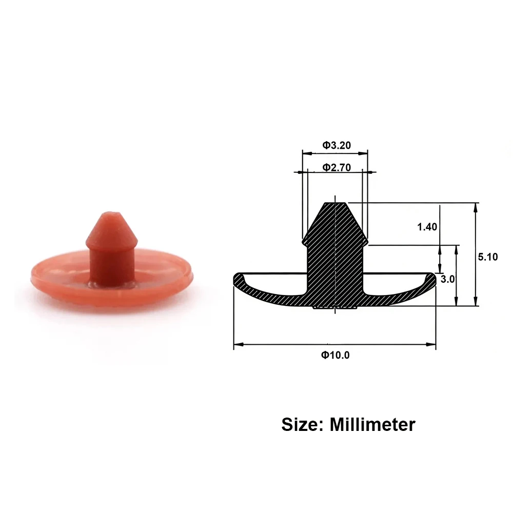 10PCS Silicone FVMQ EPDM Non-Return Rubber Umbrella Valve for Water Fuel Air Liquid