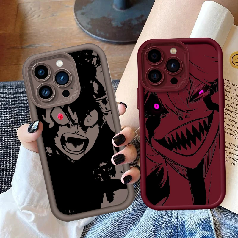 Comics Black Clover Carton Art Eye Ladder For Apple iPhone 15 14 13 12 11 XS XR X Pro Max Plus Funda Phone Case