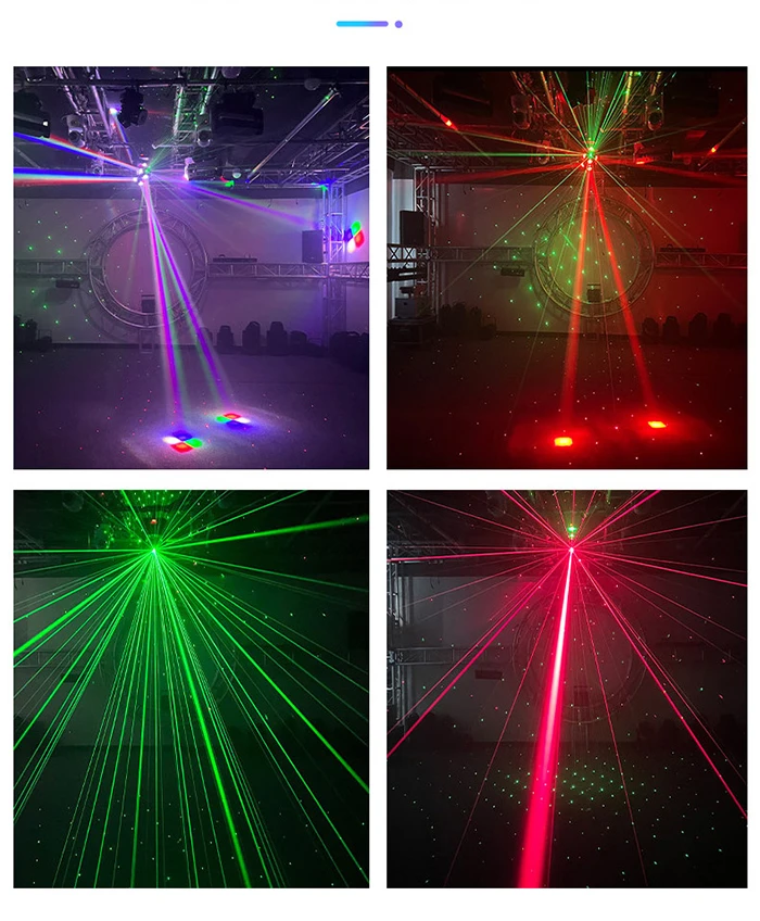 LED-Laser-Bühnenlicht, RGBW, 4-in-1, vollfarbig, bewegliches, bewegliches Strahllicht, DMX-Effektlicht für Hochzeit, Bar, Zuhause, Party, Disco – Detail 4