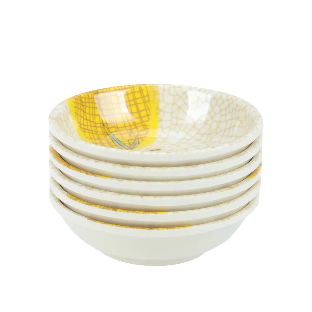 

6Pcs Melamine Sauce Plates Stain Resistant Condiment Dish Reusable for Home Restaurant Bar Catering Dipping Container