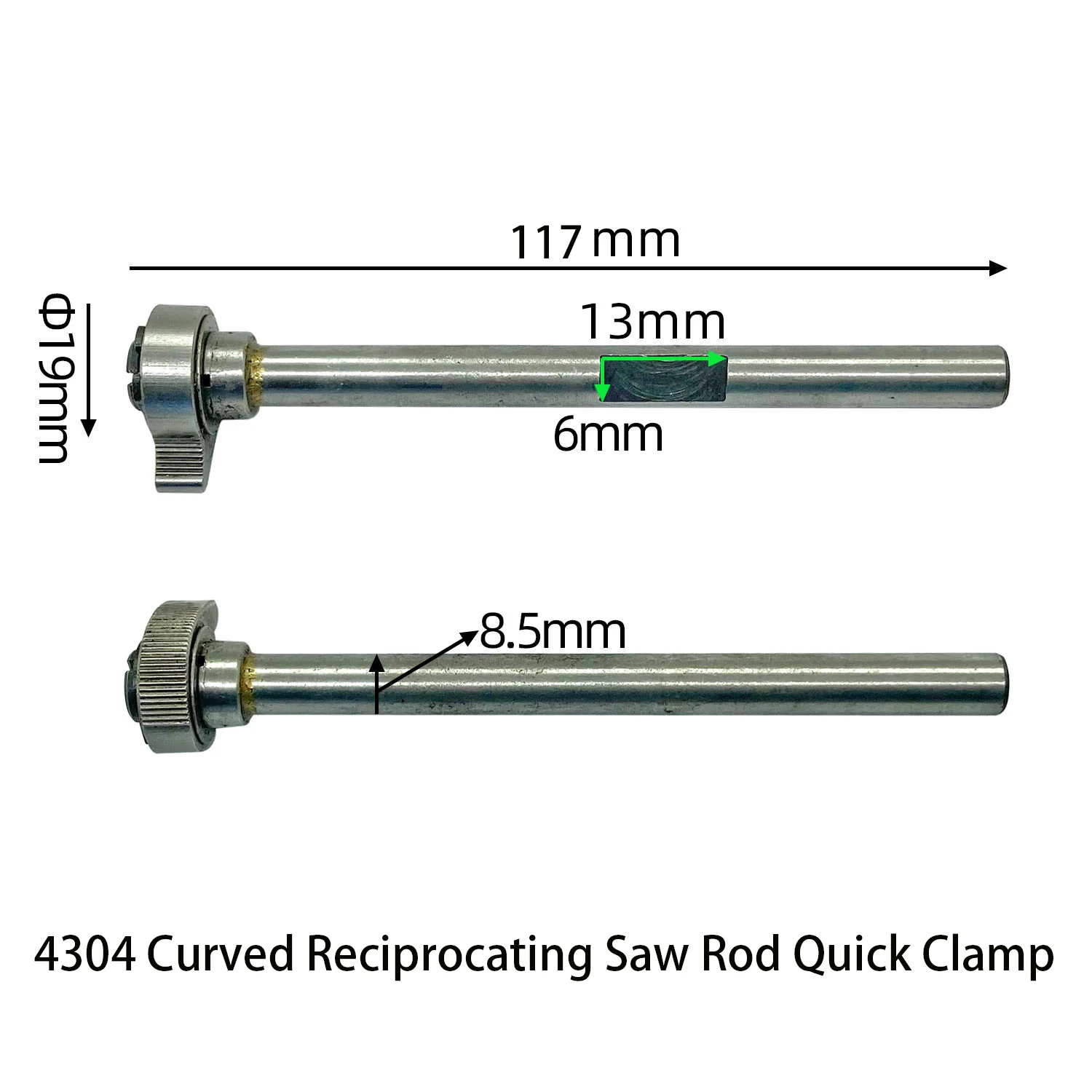 Reciprocating Saw Jigsaw Power Tool Quick Chuck Assembly Replacement 117mm Fits 4304 Jigsaw Shaft