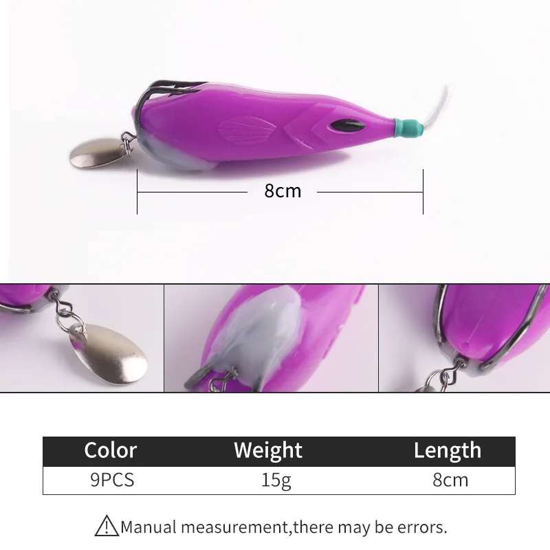 BILLINGS 1pcs Long-Cast Flying Fish Modified Thunder Frog Lure 18 Cm/5g Blood Groove Double-Hook Soft Lure Fishing Tackle