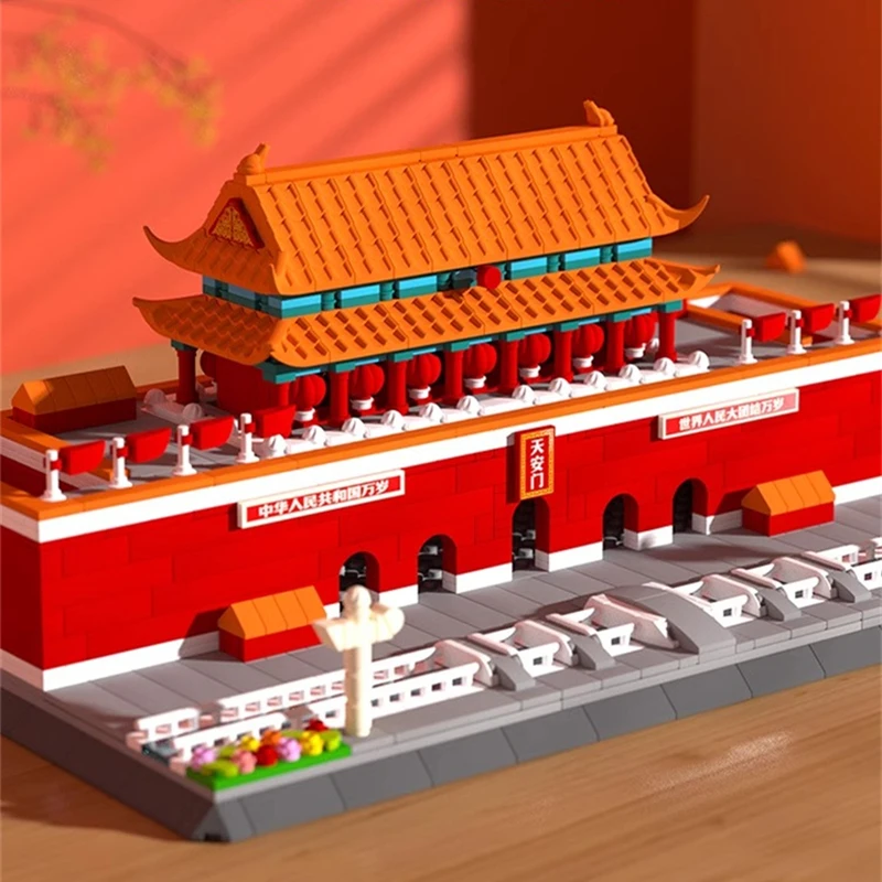 SEMBO China Tian’anmen Square Building Blocks Ornamental Column Model Desktop Ornaments Decoration for Boyfriend’s Birthday Gift