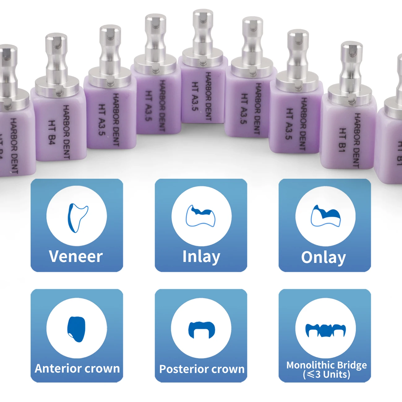 

10 Psc Lithium Disilicate C14 Glass Ceramic Blocks Emax LT/HT for CAD CAM Sirona Cerec Milling System Veneer/Crown/Inlay/Onlay