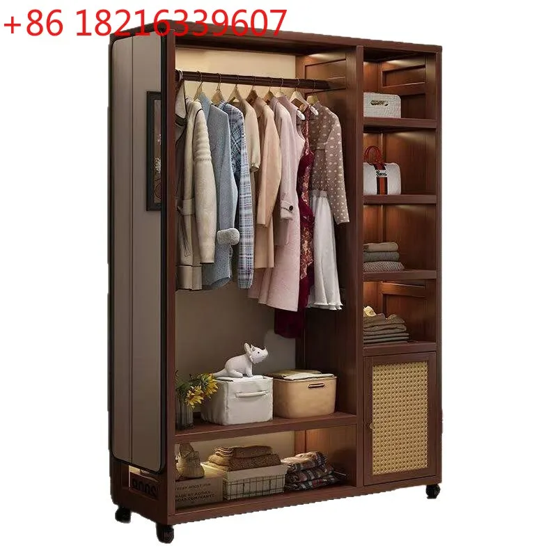 YAO bedroom hanger floor-to-ceiling vertical integrated coat rack household locker storage shoes