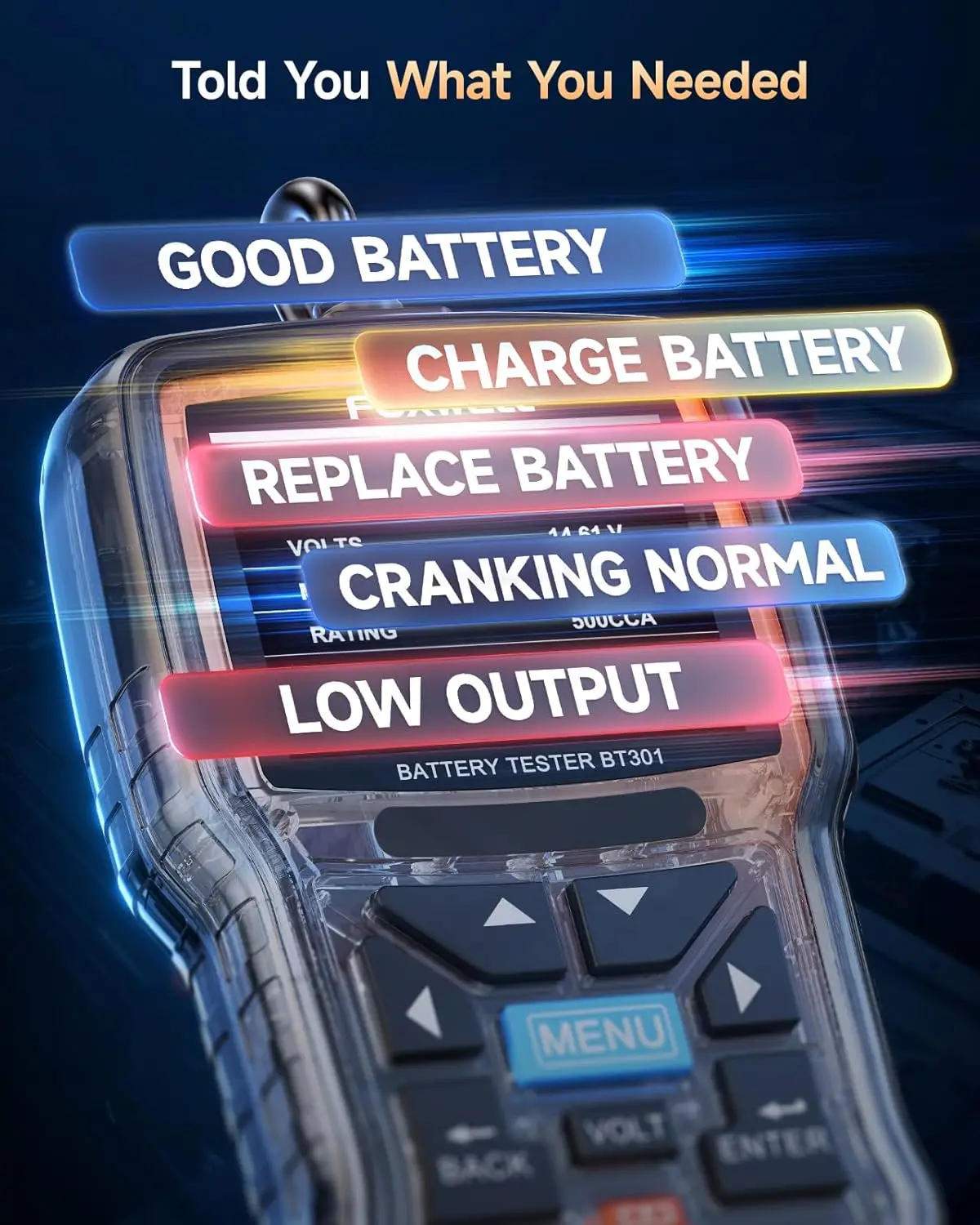 Рисунок 4 - FOXWELL BT301 6 В 12 В тестер автомобильного