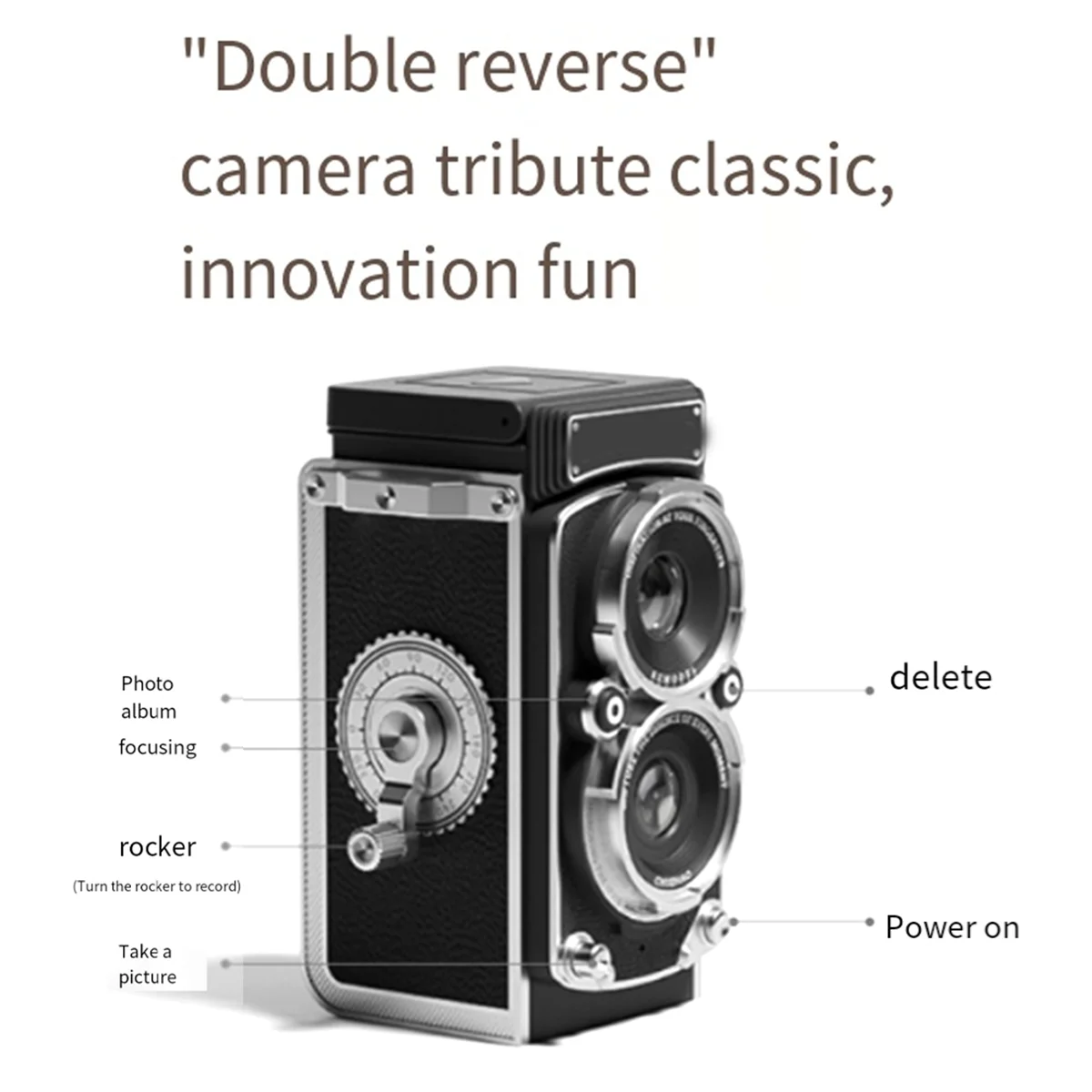 

Digital Camera CCD Dual Reflex Camera 1080p Video for Photo Non-Professional Camera Kids Birthday Gift